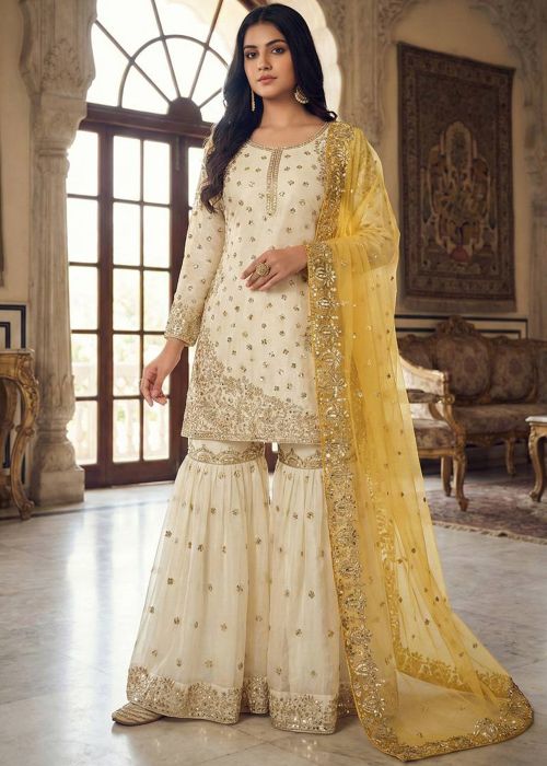 cream colour pakistani dress Shop Latest Cream Pakistani Suits Online