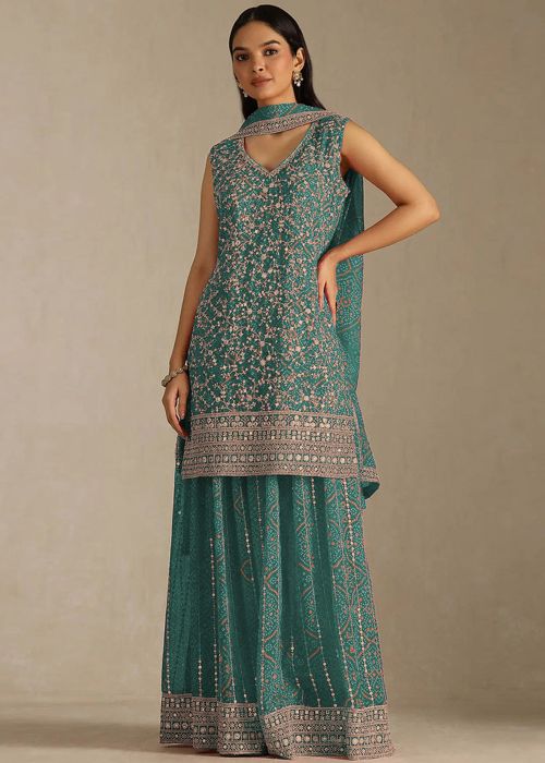 palazzo dresses for ladies Buy Palazzo Pant Green Indian Dresses Online for Women in USA