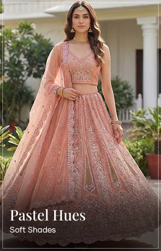 shop pastel lehengas