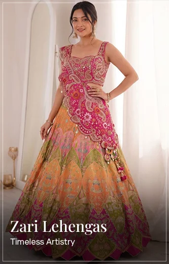 shop zari lehengas