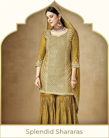 Indian Eid Dresses: shop Sharara Suits