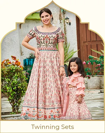 Indian Eid Dresses for kids: Twinning Collection